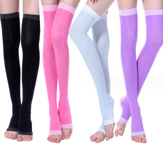 Wholesale 480D Sleep Leg Sculpting Slim leg socks Amazon Open Toe sculpting pressure tights