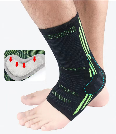 Foot Socks Silicon Ankle Brace Compression Support Sleeve With Silicone Gel