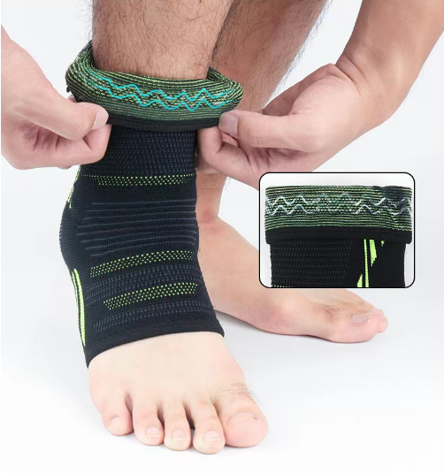 Foot Socks Silicon Ankle Brace Compression Support Sleeve With Silicone Gel