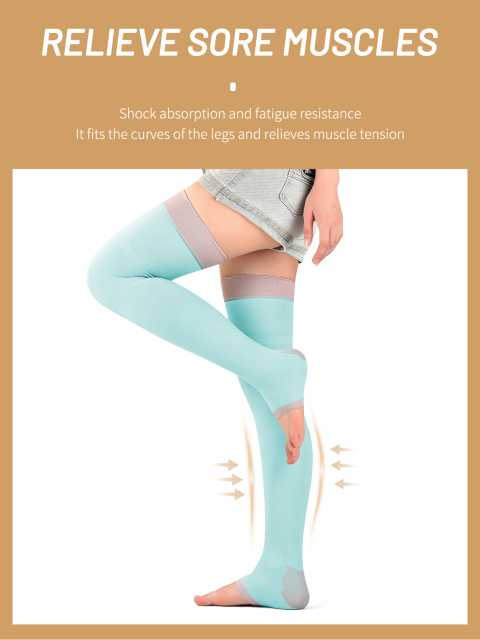 Open Toe Compression Socks for Women – Slimming 20-30 mmHg