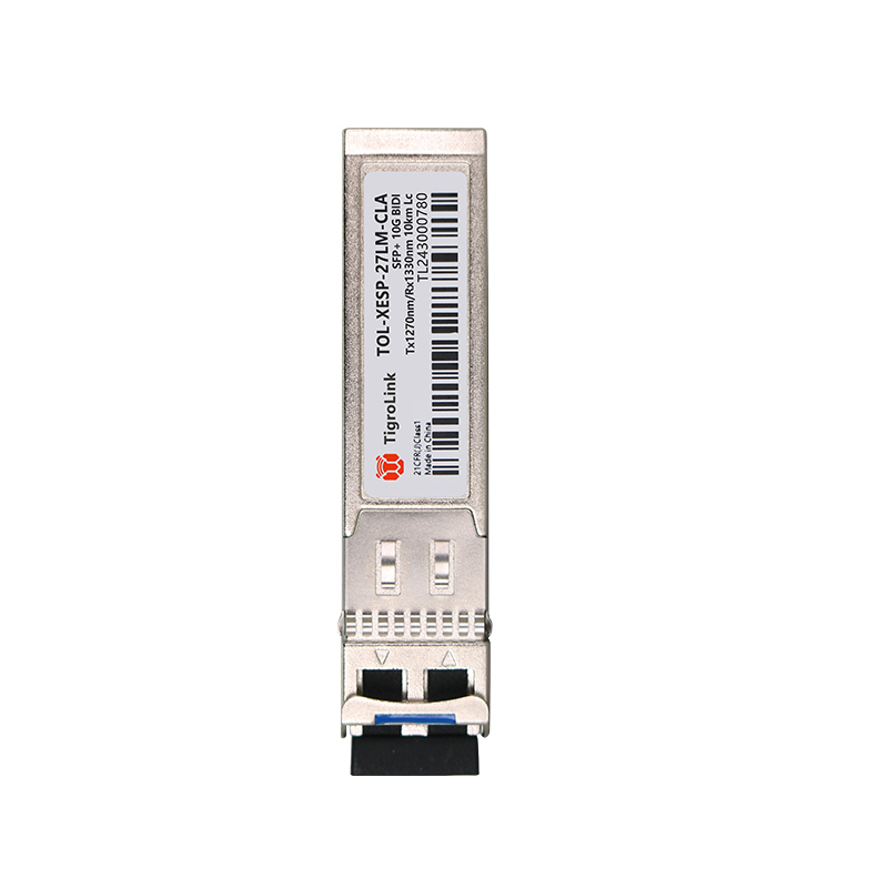 10G Single-mode Single-fiber LC Interface 10km 1270/1330nm BIDI Industrial-grade Wide-temperature High-Reliability SFP+ Optical Module, Single Unit