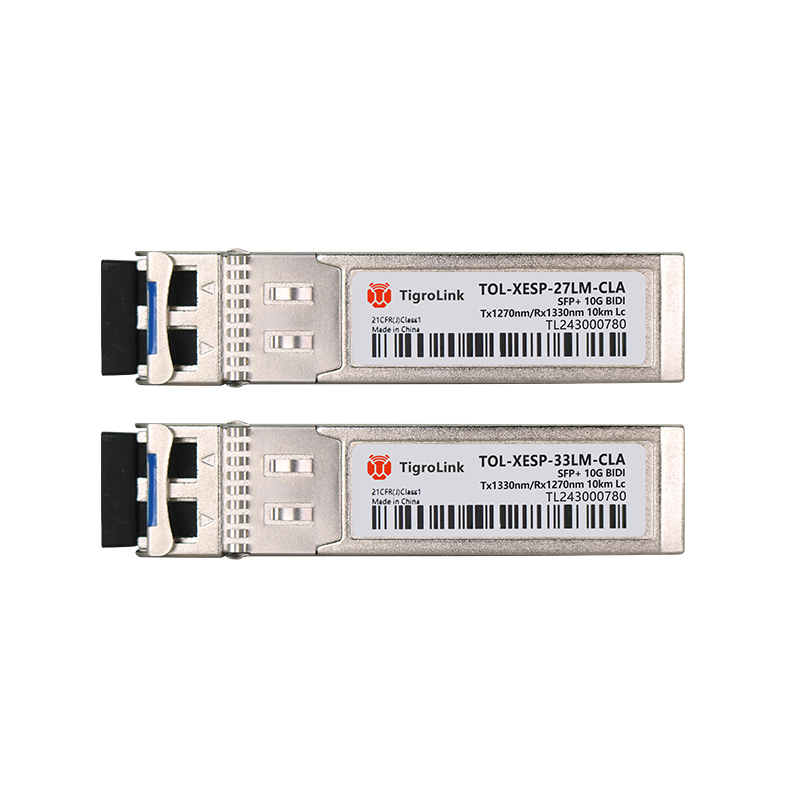 10G Single-mode Single-fiber LC Interface 10km 1270/1330nm BIDI Industrial-grade Wide-temperature High-Reliability SFP+ Optical Module, Compatible with Various Devices, Used in Pairs