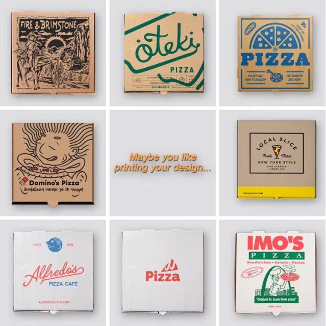 Brown Pizza Boxes