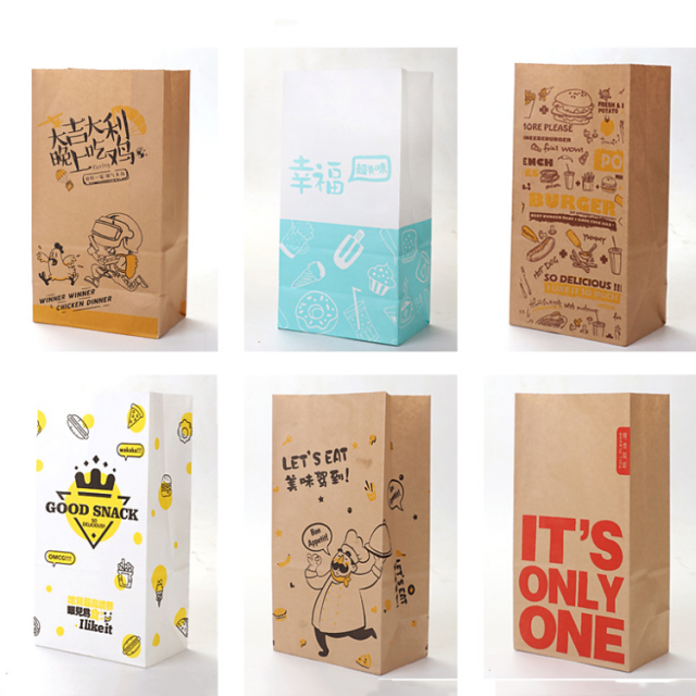 Takeaway Fast Food Paper Lunch Bag