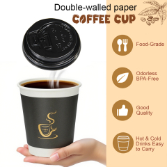 Double Wall Coffee Paper Cup with Lid