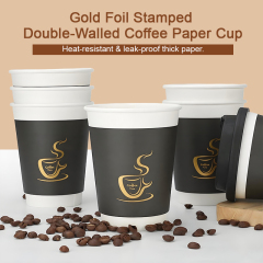 Double Wall Coffee Paper Cup with Lid