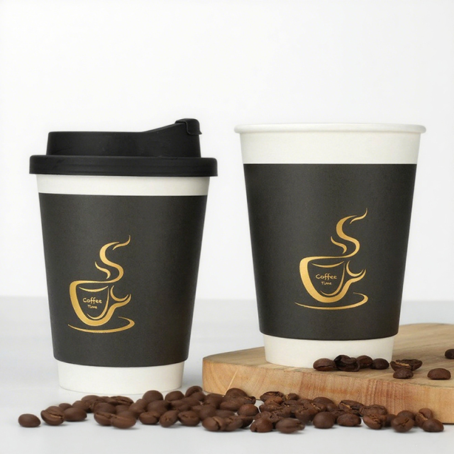 Double Wall Coffee Paper Cup with Lid