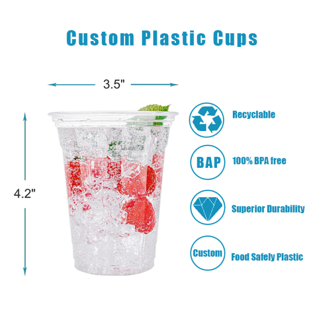 Transparent Disposable Plastic PET Cups