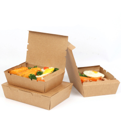 Kraf Paper Lunch Boxes with Compartment