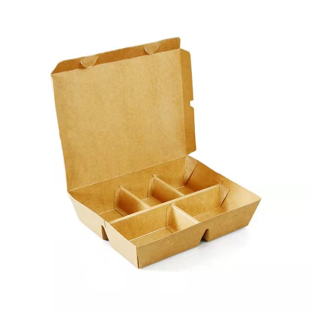 Kraf Paper Lunch Boxes with Compartment