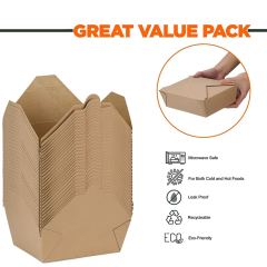 Disposable Takeout Kraft Paper Salad Boxes