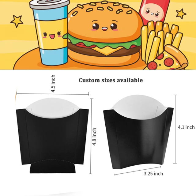 Custom Disposable Paper French Fry Box