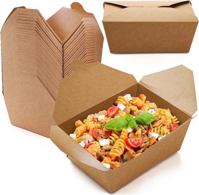 Disposable Takeout Kraft Paper Salad Boxes