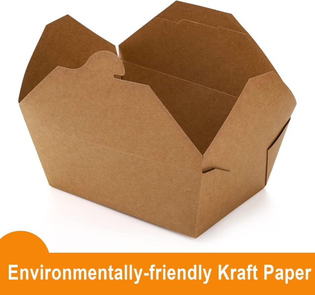 Disposable Takeout Kraft Paper Salad Boxes