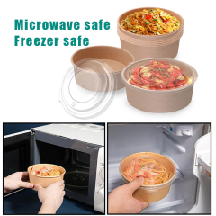 Disposable Soup Kraft Paper Bowls with Lids