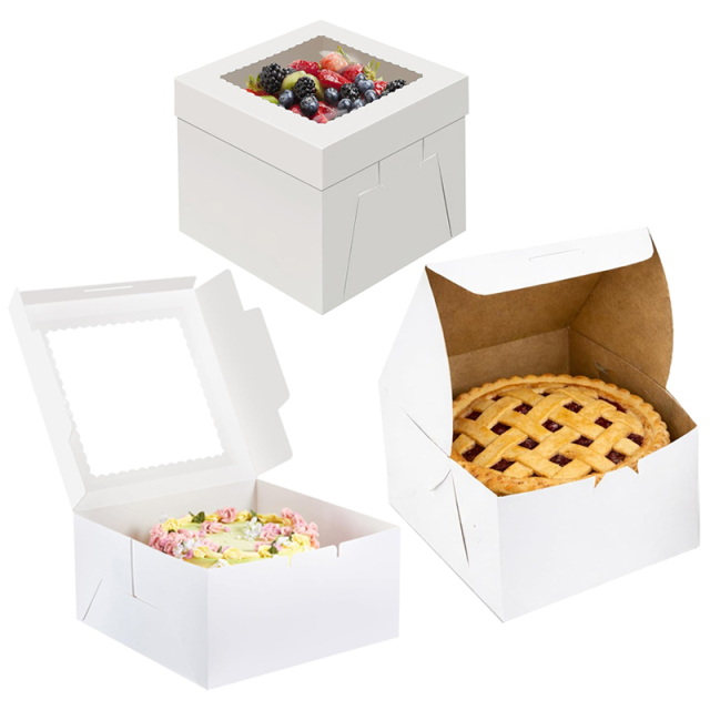 Custom Cake Boxes with Window for Cookies Donuts