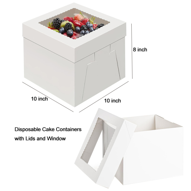 Custom Cake Boxes with Window for Cookies Donuts