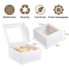 Custom Cake Boxes with Window for Cookies Donuts