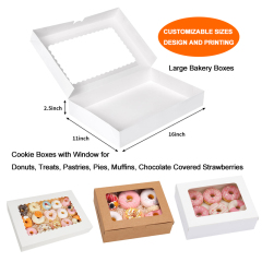 Custom Cake Boxes with Window for Cookies Donuts