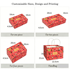 custom printed paper donut boxes recyclable doughnuts box