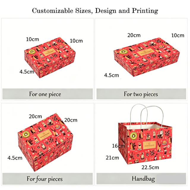 custom printed paper donut boxes recyclable doughnuts box