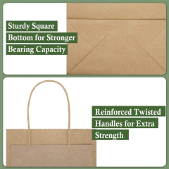 Custom Print Recycled Brown Kraft Paper Bag