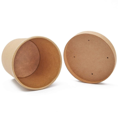 Eco-Friendly Krat Paper Soup Bowl with Lid
