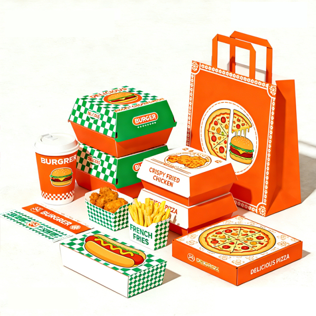 Takeaway Fast Food French Fries Paper Packaging Boxes