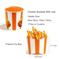 Takeaway Fast Food French Fries Paper Packaging Boxes