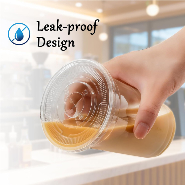 Disposable Clear PET Plastic Cups with Lids