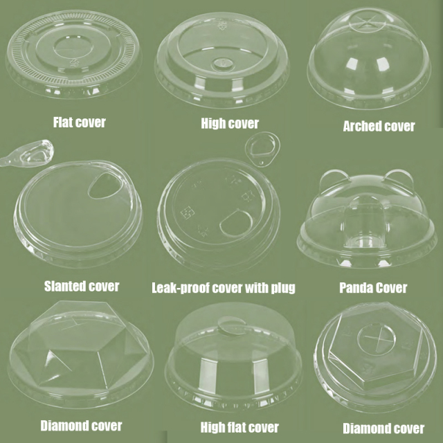Disposable Clear PET Plastic Cups with Lids