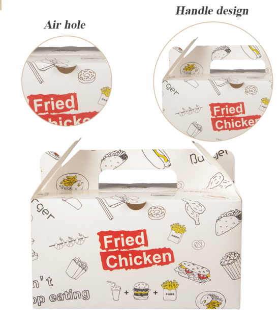 Custom Logo Fried Chicken Boxes