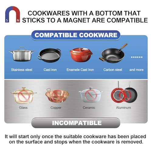 GastroGear 5000W/220V Commercial Induction Cooktop Professional Commercial Range Countertop Burners Hot Plate Electric Stove for Kitchen Restaurant Hotel School