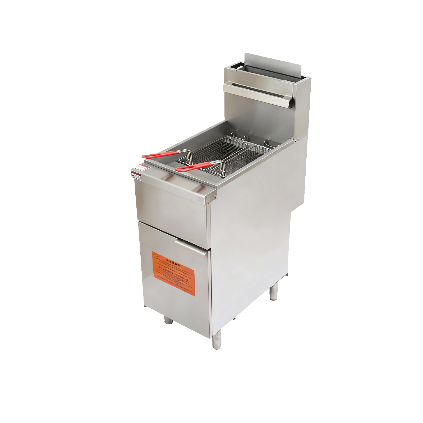 Commercial Standing Natural Gas Fryer with 3 Burners, 18.5–263L Capacity, 46.06" Height, 300,000 BTU Total Heat Output