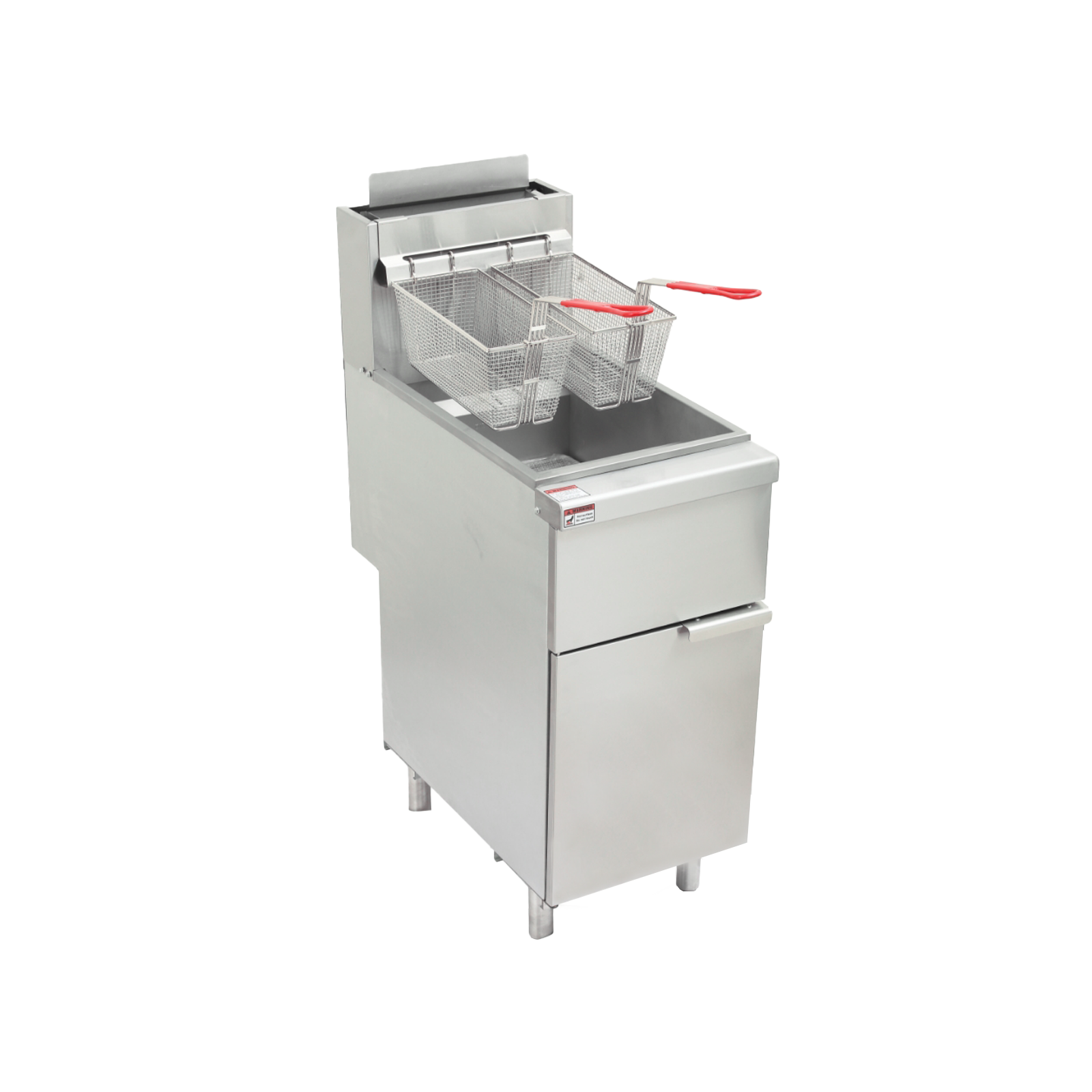 Commercial Standing Natural Gas Fryer with 3 Burners, 18.5–263L Capacity, 46.06" Height, 300,000 BTU Total Heat Output
