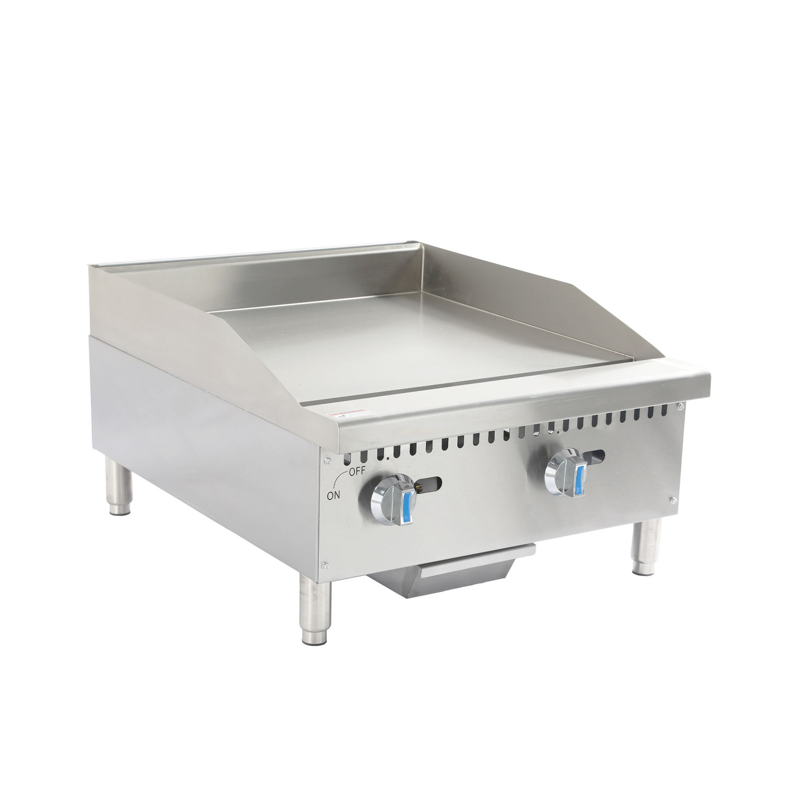 Commercial 4-Burner Gas Range 100,000 BTU, Removable Cast Iron Grates, NG/LPG Convertible, CSA/ETL Certified