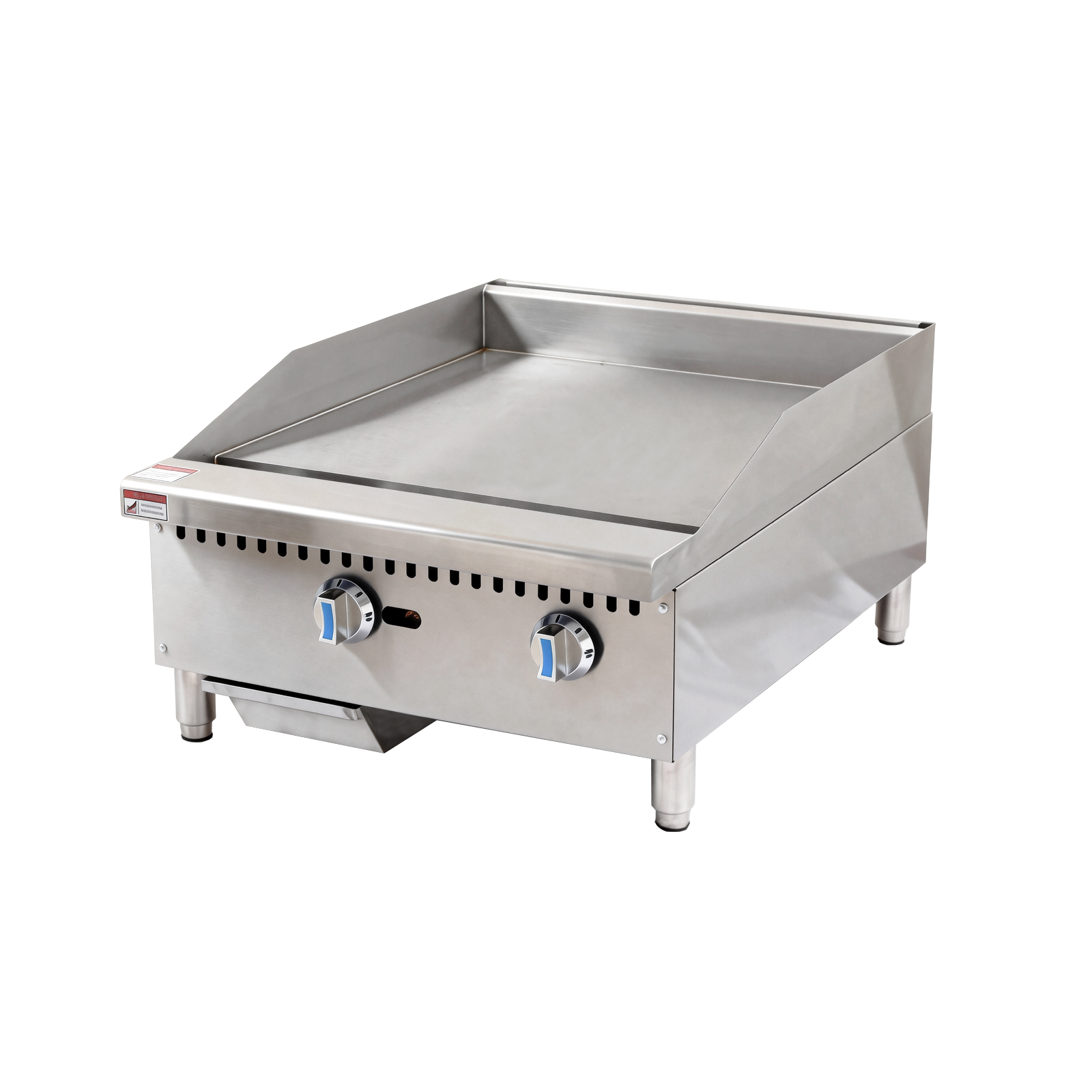 Commercial 4-Burner Gas Range 100,000 BTU, Removable Cast Iron Grates, NG/LPG Convertible, CSA/ETL Certified