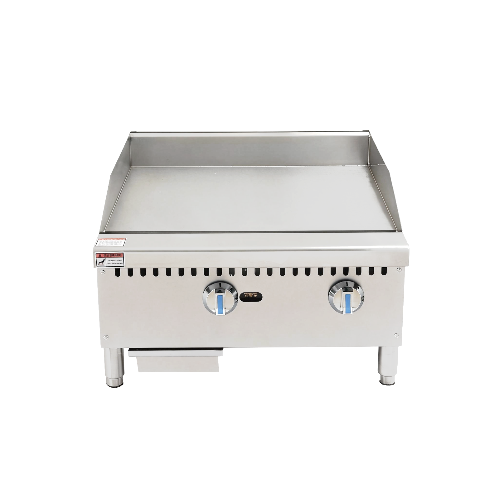 Commercial 4-Burner Gas Range 100,000 BTU, Removable Cast Iron Grates, NG/LPG Convertible, CSA/ETL Certified