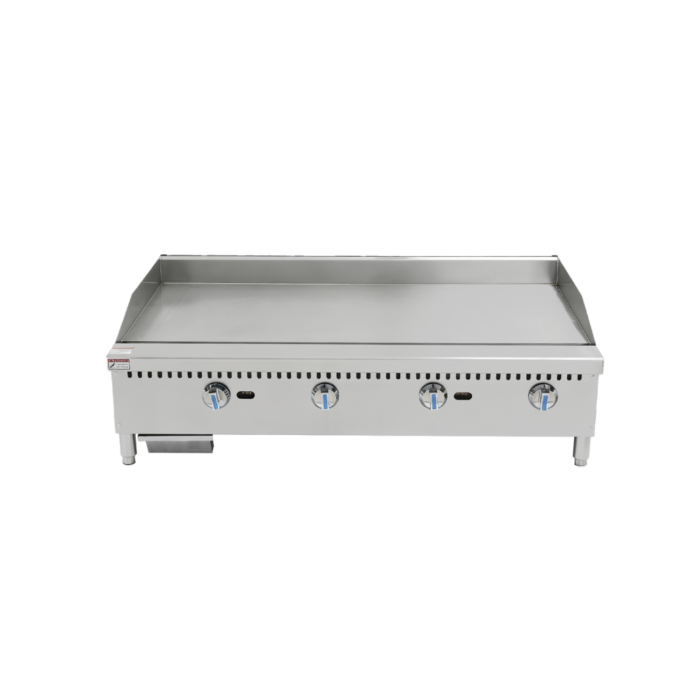 Commercial Countertop Gas Griddle 3/4" Steel Plate, U-Shaped Burner, NG/LPG Convertible, CSA Certified
