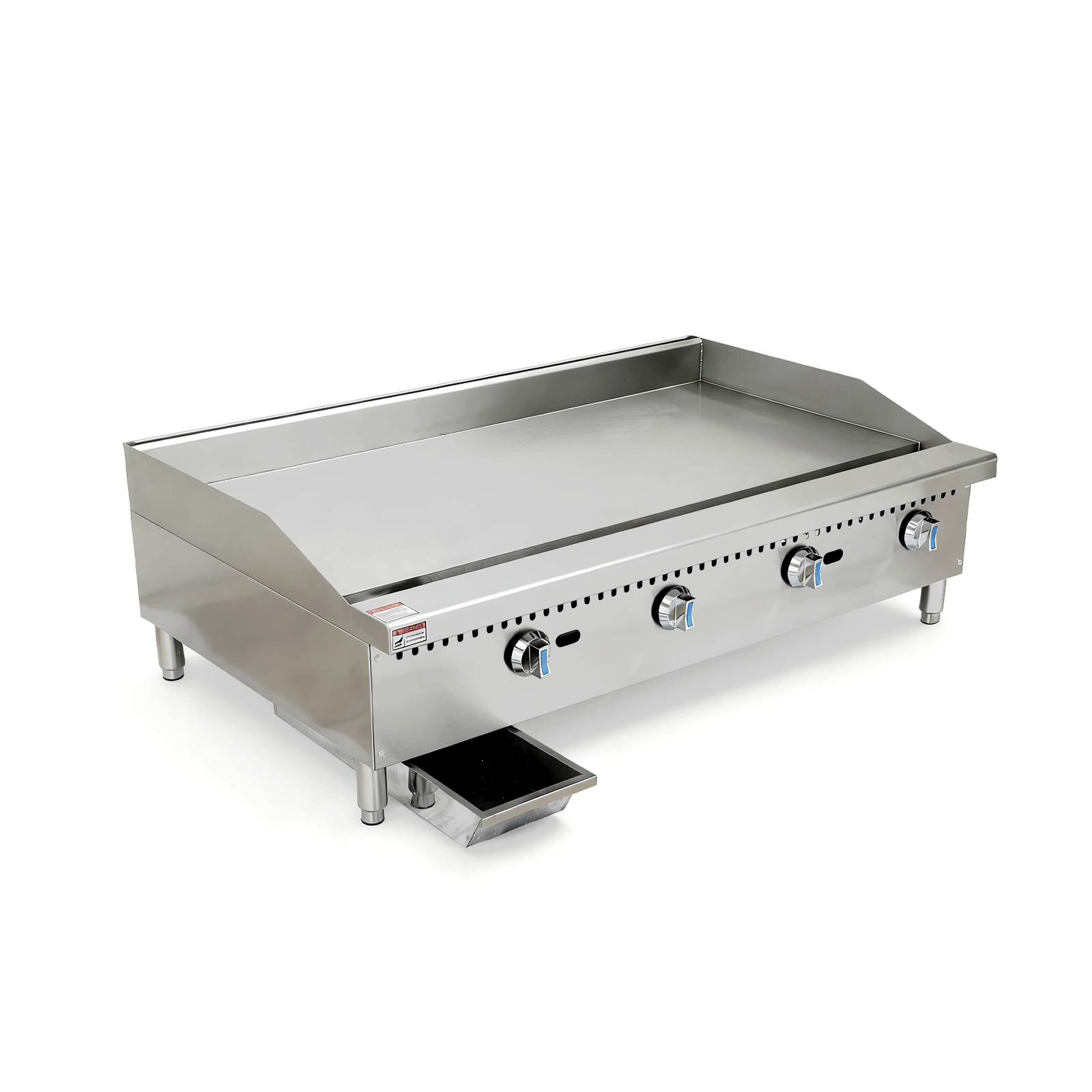 Commercial Countertop Gas Griddle 3/4" Steel Plate, U-Shaped Burner, NG/LPG Convertible, CSA Certified