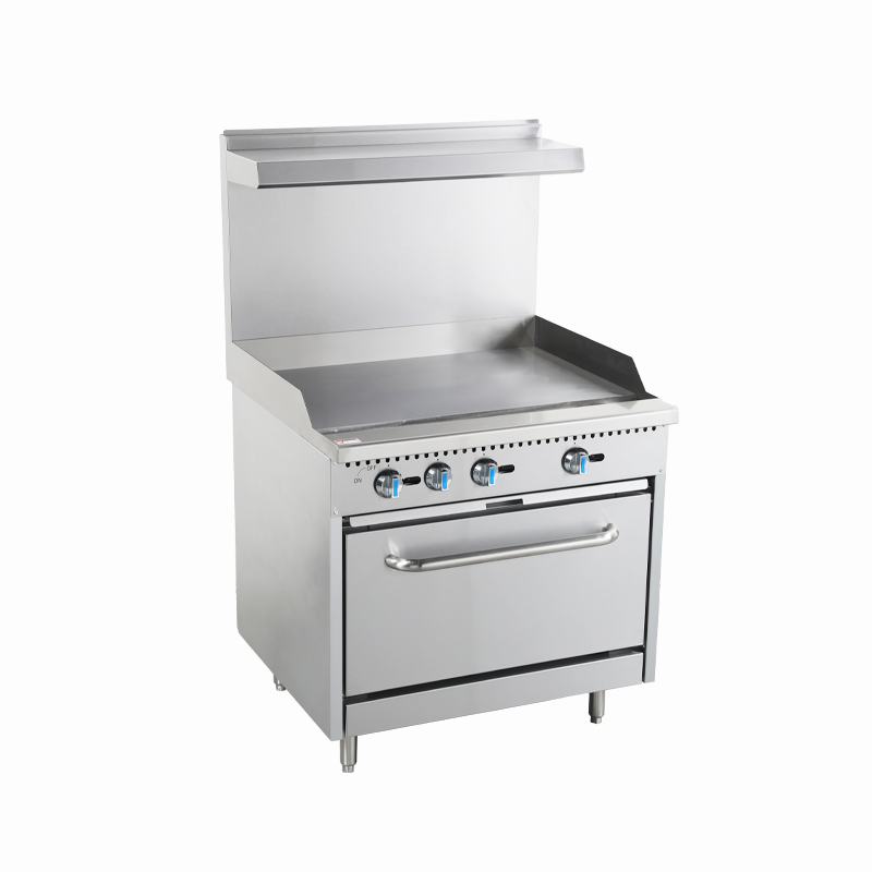 36" Commercial Gas Range with 24" Griddle & Standard Oven | 120,000 BTU, Stainless Steel, Natural Gas
