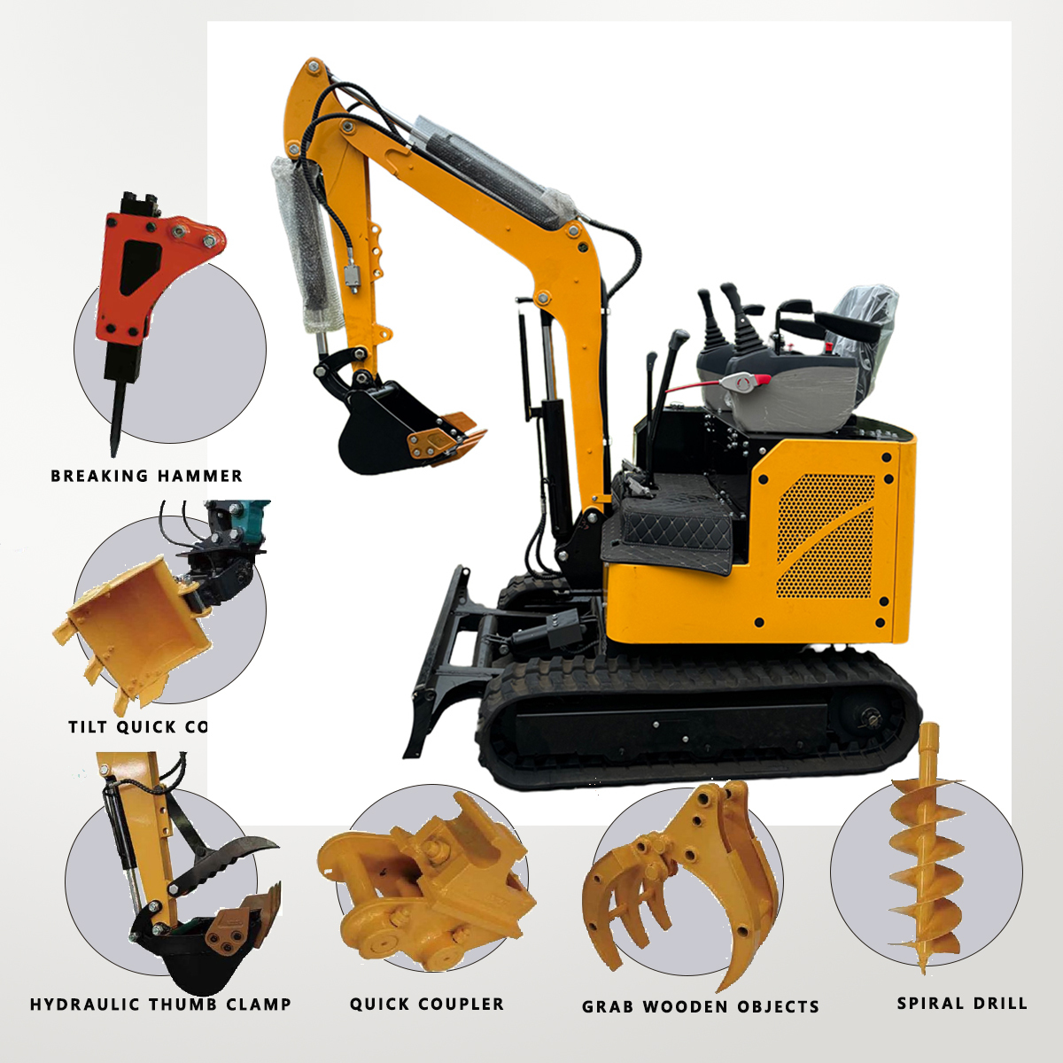 Mini Excavator Compact Site Access | Small Crawler Excavator for Landscaping, Trenching & Construction