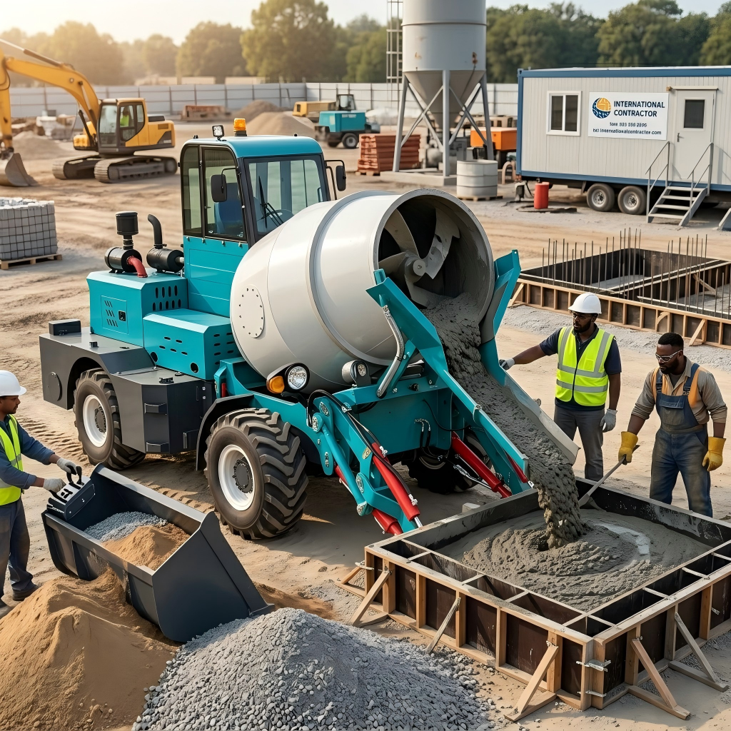 Self Loading Concrete Mixer Truck | Mobile Concrete Mixing Machine for Construction Projects