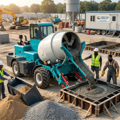 Self Loading Concrete Mixer Truck | Mobile Concrete Mixing Machine for Construction Projects