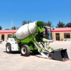 High Efficiency 2.2m³ Flat Mouth Self Loading Concrete Mixer Truck for Construction Projects