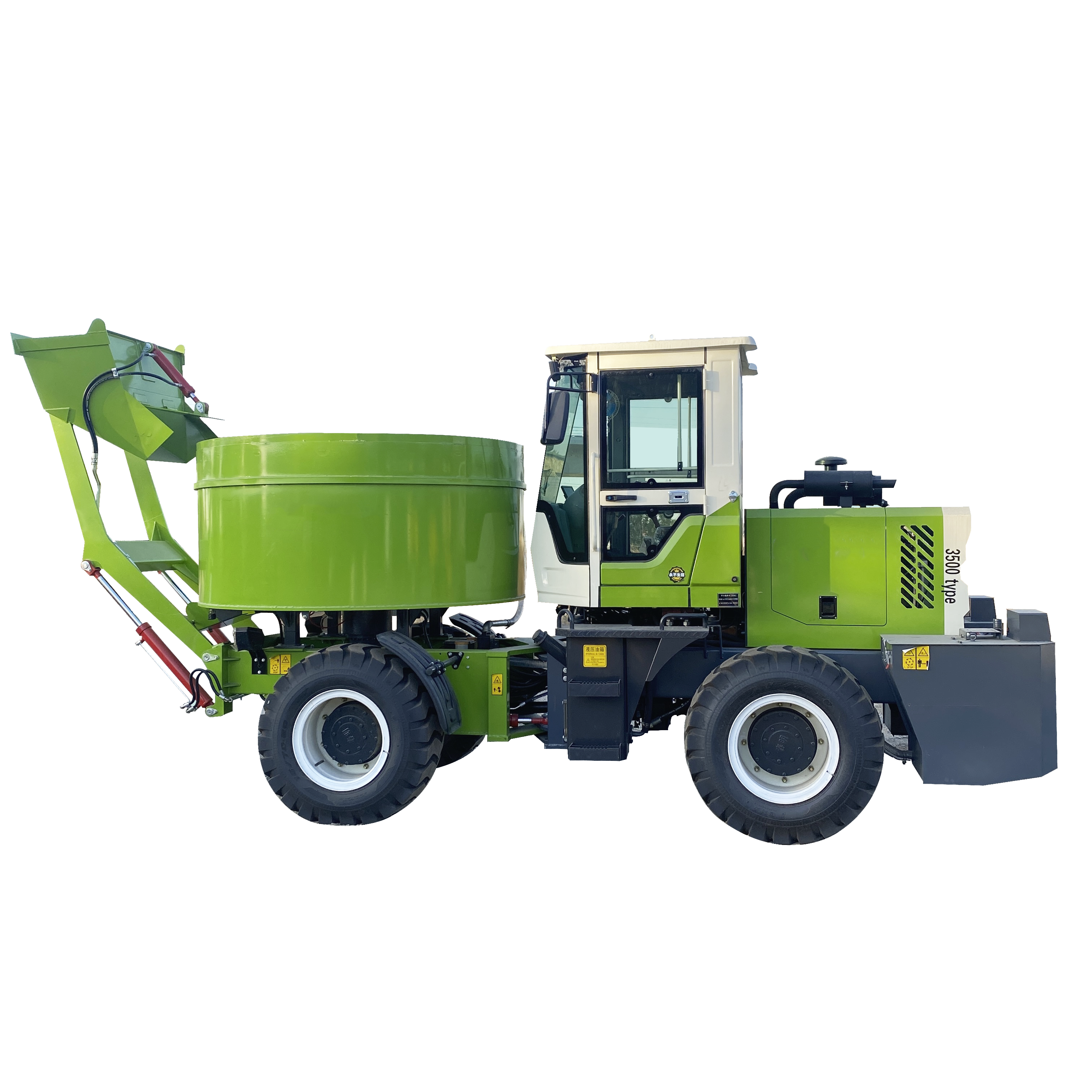 3.5m³ Self Loading Flat Mouth Concrete Mixer Truck |  Mobile Concrete Mixer Machine for Construction