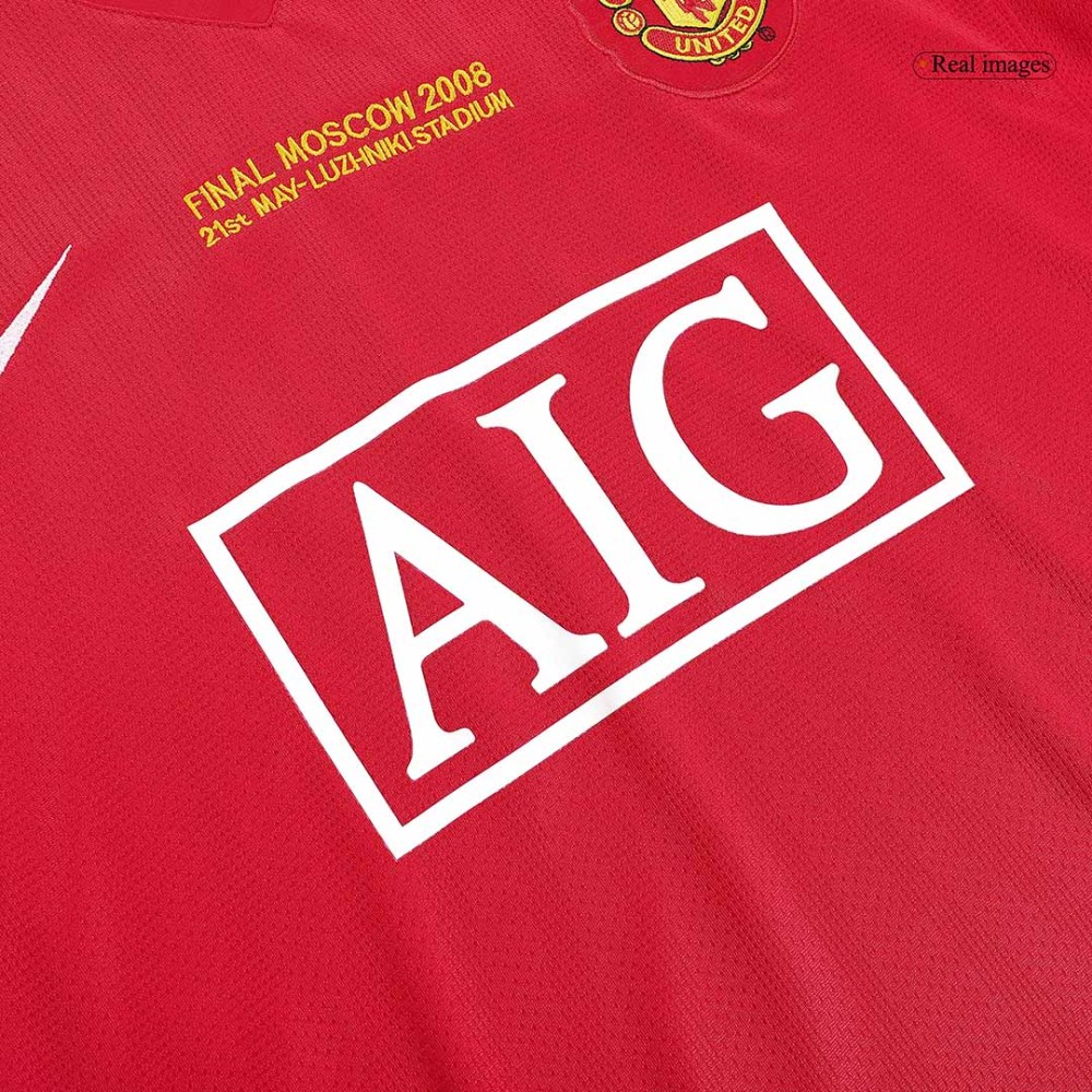 Retro 2007/08 Manchester United Home Soccer Jersey