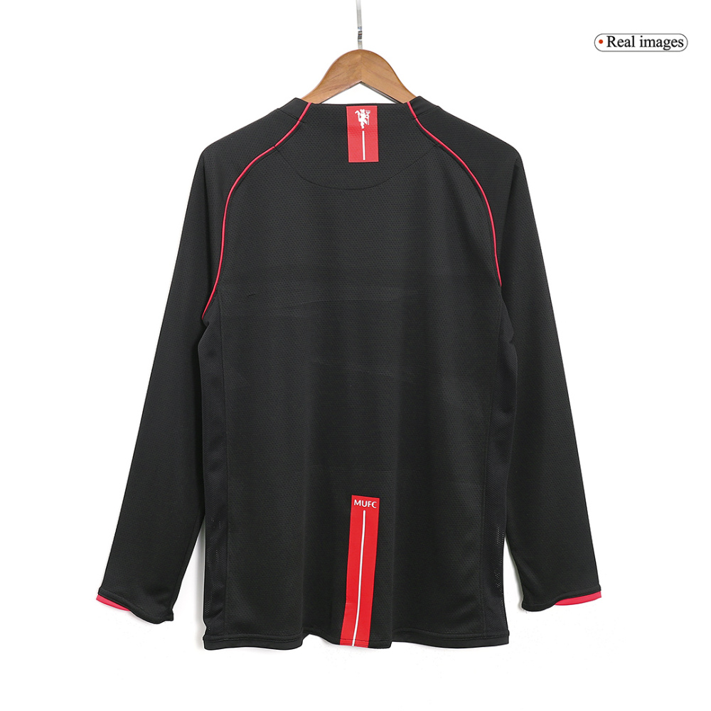Retro 2007/08 Manchester United Away Long Sleeve Soccer Jersey