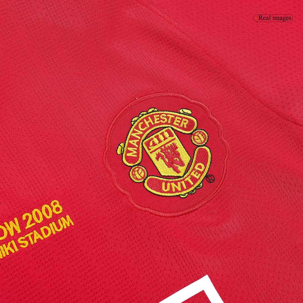 Retro 2007/08 Manchester United Home Soccer Jersey