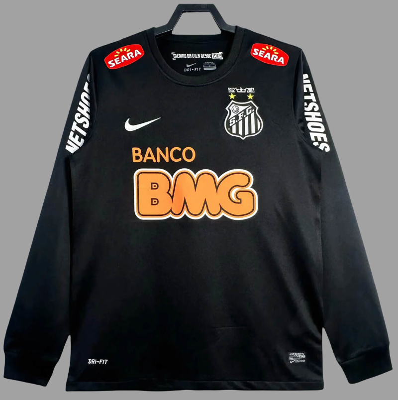 2012 Santos Neymar Special Version Long Sleeve Retro Soccer Jersey